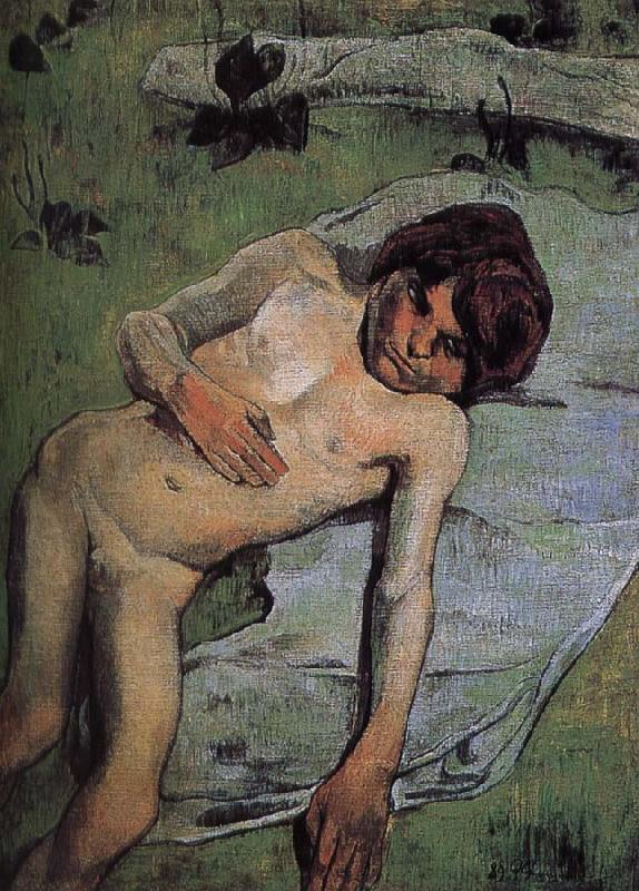 Paul Gauguin Brittany nude juvenile oil painting picture